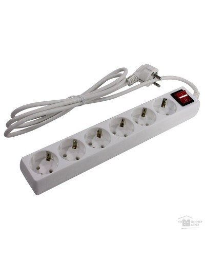 SP6W-250. Сетевой фильтр 6 розеток, 5м, белый. 5bites в Москве
