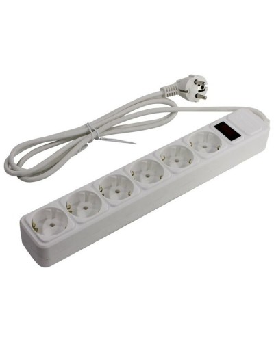 SP6W-130. Сетевой фильтр 6 розеток, 3м, белый. 5bites в Москве