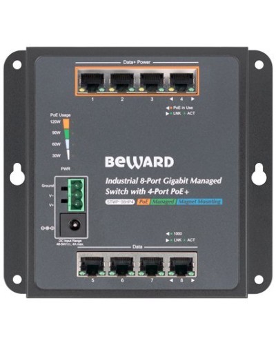 STWP-08HP4. Коммутатор 8-портовый. Beward в Москве