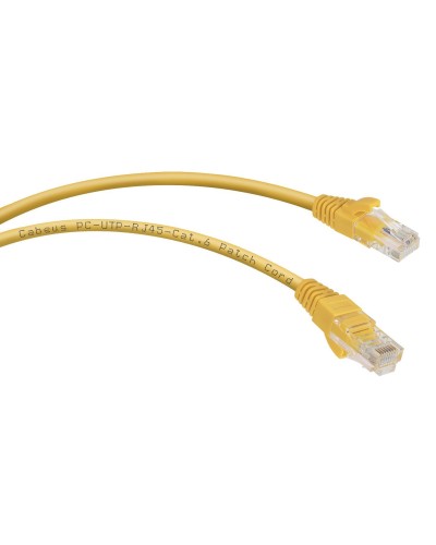 PC-UTP-RJ45-Cat.6-1.5m-YL (8706c), желтый. Патч-корд медный. CABEUS в Москве