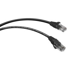PC-UTP-RJ45-Cat.6-1m-BK (8663c), чёрный. Патч-корд медный. CABEUS