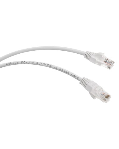 PC-UTP-RJ45-Cat.6-1m-WH (8670c), белый. Патч-корд медный. CABEUS в Москве