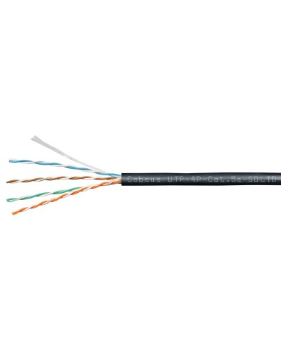 UTP-4P-Cat.5e-SOLID-OUT-PE-UV (11246c). Кабель «витая пара» (LAN) для структурированных систем связи. CABEUS в Москве