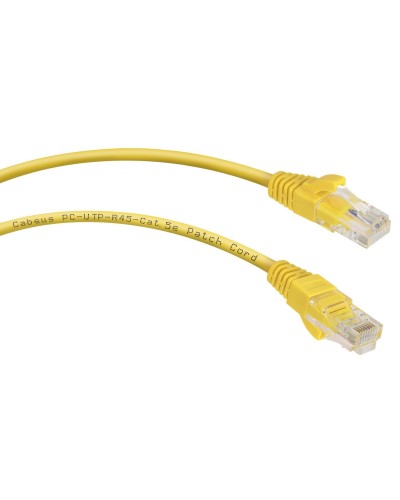 PC-UTP-RJ45-Cat.5e-0.5m-YL (7666c), желтый. Патч-корд медный. CABEUS в Москве