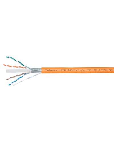 UTP-4P-Cat.6a-SOLID-LSZH-OR (11374c). Кабель «витая пара» (LAN) для структурированных систем связи. CABEUS в Москве