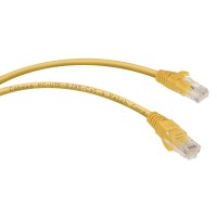 PC-UTP-RJ45-Cat.6-1m-YL (8705c), желтый. Патч-корд медный. CABEUS