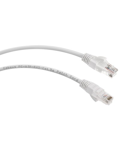 PC-UTP-RJ45-Cat.5e-0.15m-WH (8991c), белый. Патч-корд медный. CABEUS в Москве