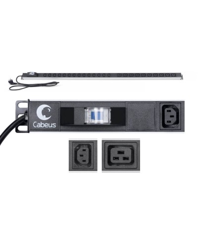PDU-16-14C13-10C19-B-C14 (9553c). Блок розеток. CABEUS в Москве