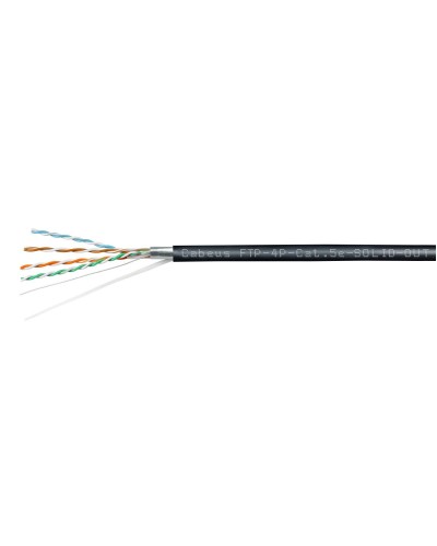 FTP-4P-Cat.5e-SOLID-OUT-PE-UV (11792c). Кабель «витая пара» (LAN) для структурированных систем связи. CABEUS в Москве