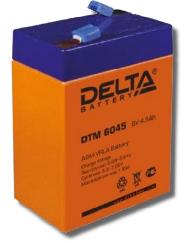 Delta DTM 6045. Аккумулятор герметичный свинцово-кислотный. Delta в Москве