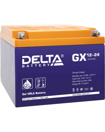 Delta GX 12-24. Аккумулятор герметичный свинцово-кислотный. Delta в Москве