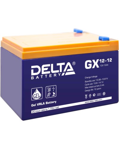 Delta GX 12-12. Аккумулятор герметичный свинцово-кислотный. Delta в Москве