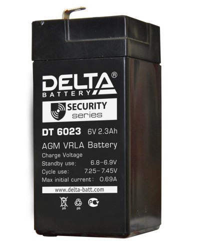 Delta DT 6023 (75мм). Аккумулятор герметичный свинцово-кислотный. Delta в Москве