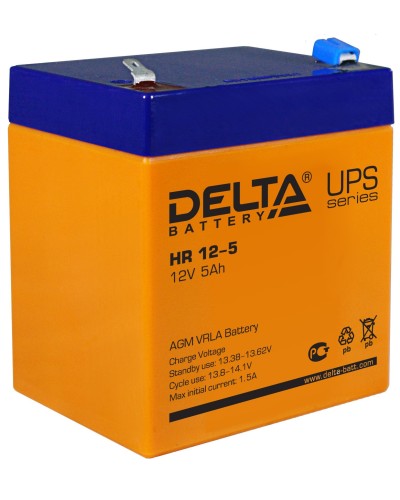 Delta HR 12-5. Аккумулятор герметичный свинцово-кислотный. Delta в Москве