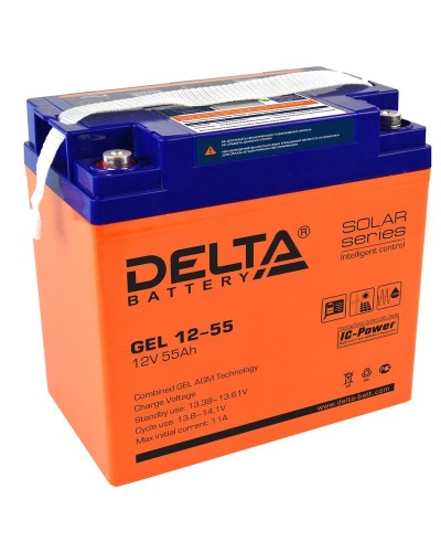 Delta GEL 12-55. Аккумулятор герметичный свинцово-кислотный. Delta в Москве