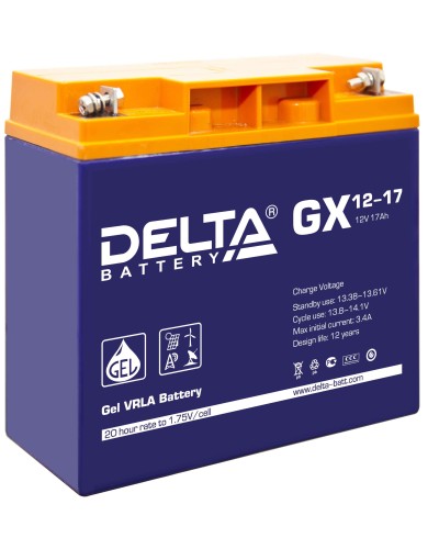 Delta GX 12-17. Аккумулятор герметичный свинцово-кислотный. Delta в Москве