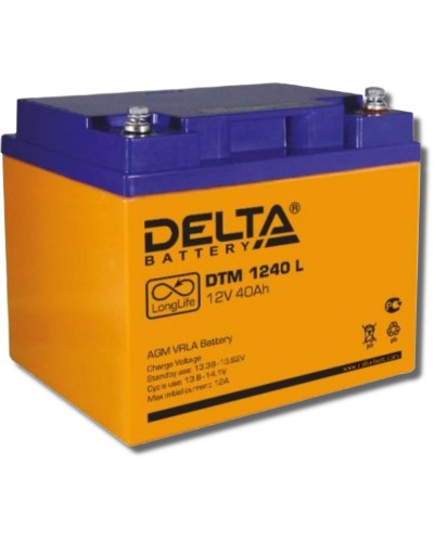 Delta DTM 1240 L. Аккумулятор герметичный свинцово-кислотный. Delta в Москве