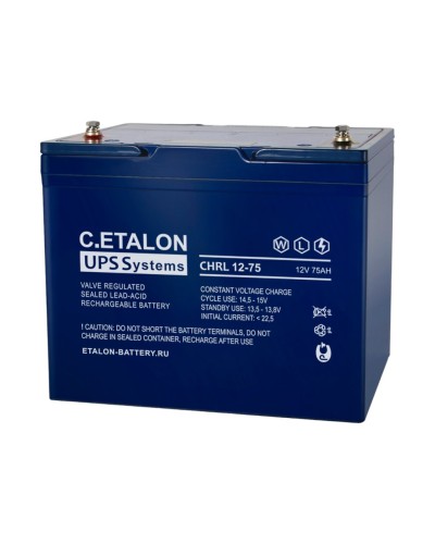 C.ETALON CHRL 12-75. Аккумулятор герметичный свинцово-кислотный. ETALON в Москве