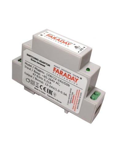 12W/12-24V/DIN. Блок питания. FARADAY в Москве