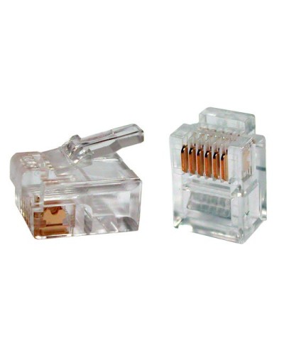 PLUG-6P6C-P-C2-100 (100 шт). Разъем RJ-12. Hyperline в Москве