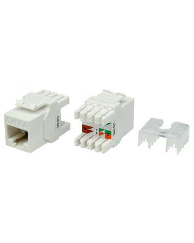 KJ8-8P8C-C6A-180-WH. Вставка Keystone Jack RJ-45. Hyperline в Москве