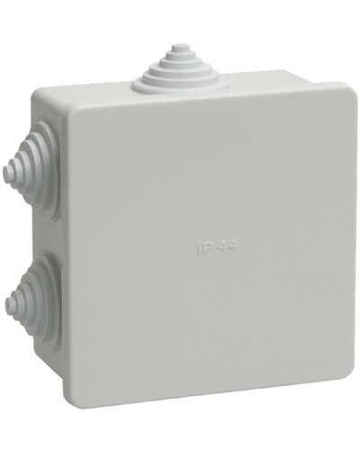 Коробка распаячная КМ41235 85х85х40 открытой проводки IP44 6 гермовводов серая (UKO11-085-085-040-K41-44). Коробка распаячная безгалогенная (HF). IEK в Москве