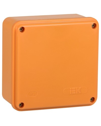 Коробка распаячная огнестойкая ПС 100х100х50 6P 6мм² IP44 гладкие стенки (UKF20-100-100-050-6-6-09). Коробка распаячная огнестойкая безгалогенная (HF). IEK в Москве