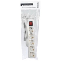 У05В 5 мест, 1,5м GENERICA (WYP10-10-05-D15-ZK-G). Удлинитель 5 мест 2P+PE, 3х1 кв.мм, 10А, 250В. IEK