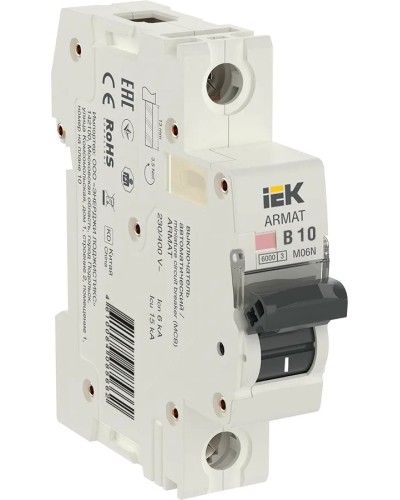 M06N 1P B 10А 6кА ARMAT (AR-M06N-1-B010). Автоматический выключатель. IEK в Москве