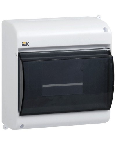 Корпус пластиковый КМПн 2/4 IP30 белый KREPTA 3 (MKP42-N-04-30-12). Щиток модульный с прозрачной дверцей, настенный. IEK в Москве