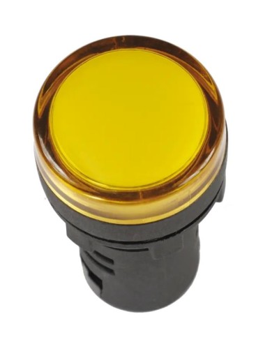 Лампа AD22DS (LED) матрица D22 мм желтый 12В AC/DC желтый (BLS10-ADDS-012-K05). Светосигнальный индикатор. IEK в Москве