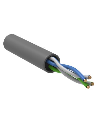 GENERICA U/UTP кат. 5E 100МГц 2 пары PVC INDOOR серый (BC1-C5E02-111-305-G). Кабель «витая пара» (LAN) для структурированных систем связи. IEK в Москве