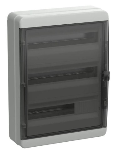 Корпус пластиковый КМПн-54 IP65 TEKFOR (TF5-KP72-N-54-65-K03-K02). Корпус модульный пластиковый черная прозрачная дверь. IEK в Москве