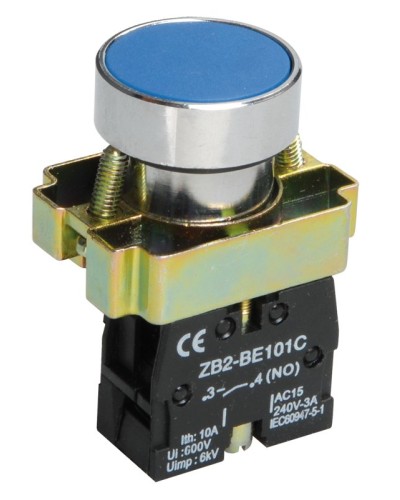 Кнопка LAY5-BA61 без подсветки синяя 1з (BBT60-BA-K07). Кнопка без подсветки. IEK в Москве