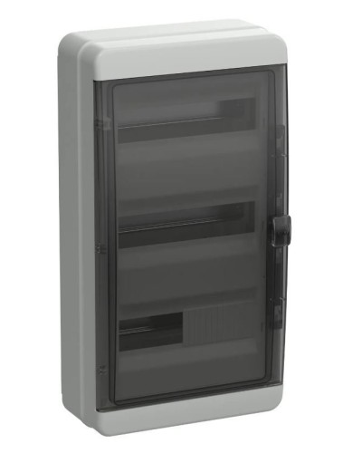 Корпус пластиковый КМПн-36 IP65 TEKFOR (TF5-KP72-N-36-65-K03-K02). Корпус модульный пластиковый черная прозрачная дверь. IEK в Москве