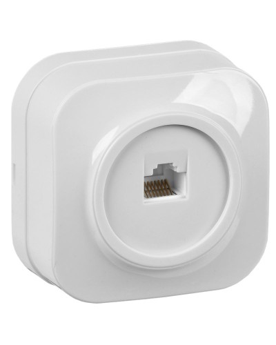 Розетка RJ45 кат.5E о/у РК10-ХБ белый IEK GLORY (EKH10-K01). Розетка компьютерная. IEK в Москве