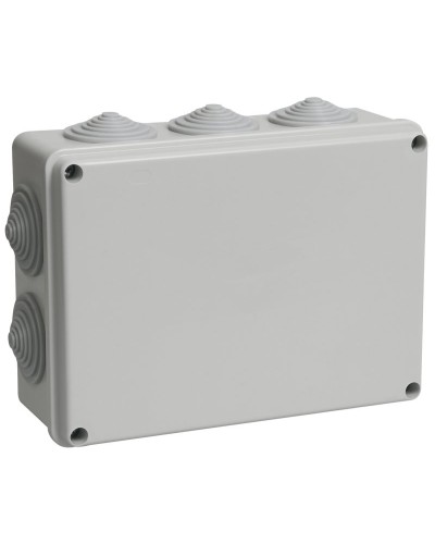 Коробка распаячная КМ41243 190х140х70 открытой проводки IP44 10 гермовводов серая (UKO11-190-140-070-K41-44). Коробка распаячная безгалогенная (HF). IEK в Москве