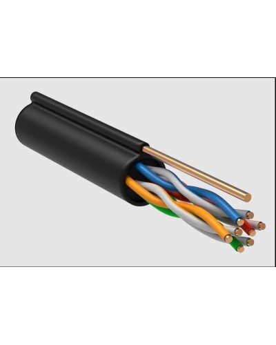 GENERICA U/UTP 5E 24AWG 4PR LDPE трос черный (BC3-C5E04-159-305-R-G). Кабель «витая пара» (LAN) для структурированных систем связи. IEK в Москве