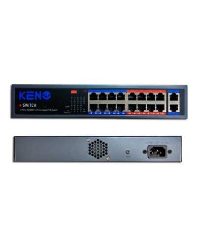 KN-SW1602POE+. Коммутатор с питанием по PoE. KENO в Москве