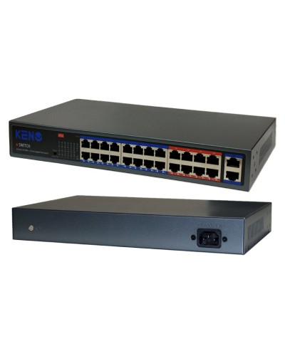 KN-SW2402POE+. Коммутатор с питанием по PoE. KENO в Москве