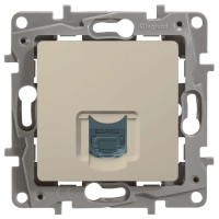 Розетка 5e, UTP, 1хRJ45, ETIKA, слоновая кость (672341). Розетка. LegranD