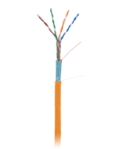 F/UTP 4pair, Cat5e, In, LSZH (EC-UF004-5E-LSZH-OR). Кабель «витая пара» (LAN) для структурированных систем связи. NETLAN в Москве