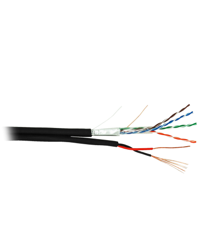 F/UTP 4pair, Cat5e, Out, PVC+PWR (EC-UF004-5E-PC050-PE-BK). Кабель «витая пара» (LAN) для структурированных систем связи. NETLAN в Москве