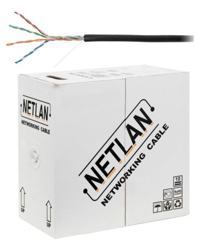 U/UTP 4pair, Cat5e, Out, PE, CCA (CCA-UU004-5E-PE-BK) . Кабель «витая пара» (LAN) для структурированных систем связи. NETLAN в Москве