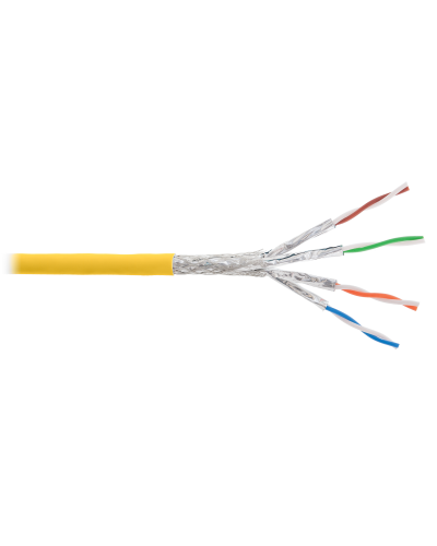 S/FTP, 4pair, Cat7a, Solid, In, LSZH (NKL 4375C-YL). Кабель «витая пара» (LAN) для структурированных систем связи. NIKOLAN в Москве