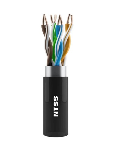 NTSS-OUT-UTP4-5Е-PE-BL кат.5E UTP 4 пары 24AWG PE внешний 305м черный. Кабель «витая пара» (LAN) для структурированных систем связи. NTSS в Москве