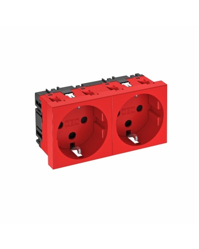 STD-D0 SRO2, (6120028). Розетка 0° двойная 2х2К+З, со шторками, 16А 250В красная. OBO Bettermann в Москве