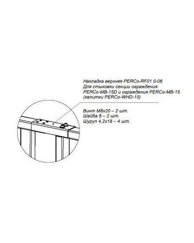 PERCo-RF01 0-06. Накладка верхняя. PERCo в Москве