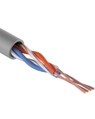 U/UTP, CAT 5e, PVC, 2PR, 24AWG, INDOOR, STRANDED, серый, 305м REXANT (01-0026). Кабель «витая пара» (LAN) для структурированных систем связи. Rexant в Москве