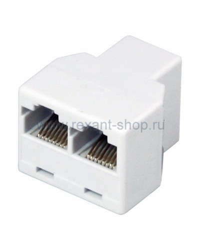 Двойник компьютерный UTP RJ-45(8P8C) (гнездо - 2 гнезда) REXANT (03-0103): Кабельный соединитель в Москве